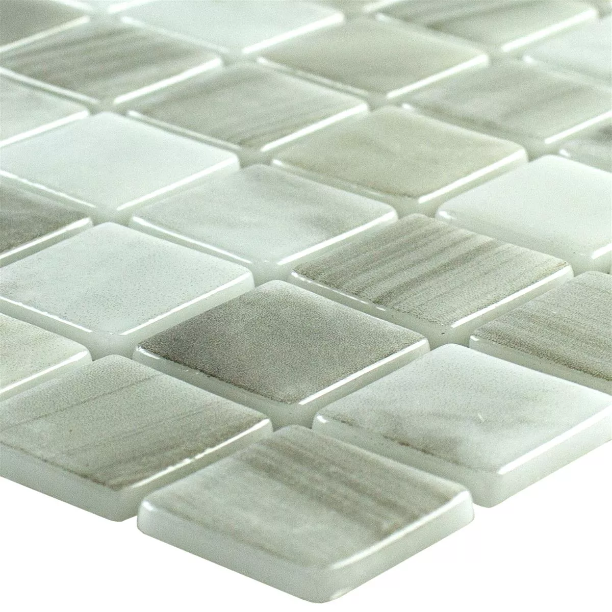 Mosaïque verre pour piscine Baltic Beige 25x25mm Mosaïque verre pour piscine Baltic Beige 25x25mm