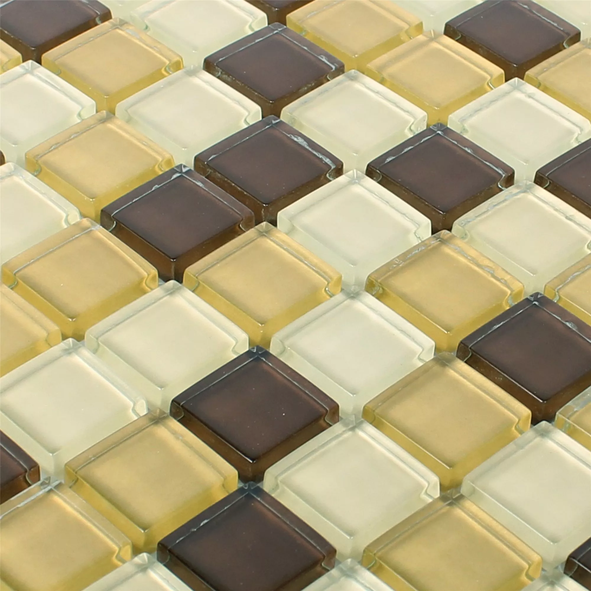 Sample Mosaic Tiles Glass  Brown Mix