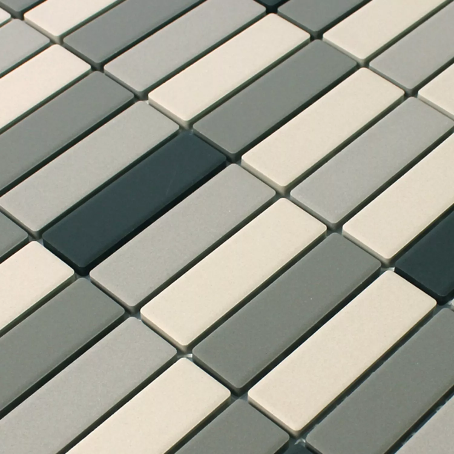 Sample Mosaic Tiles Ceramic Multimix Blue Grey Mix
