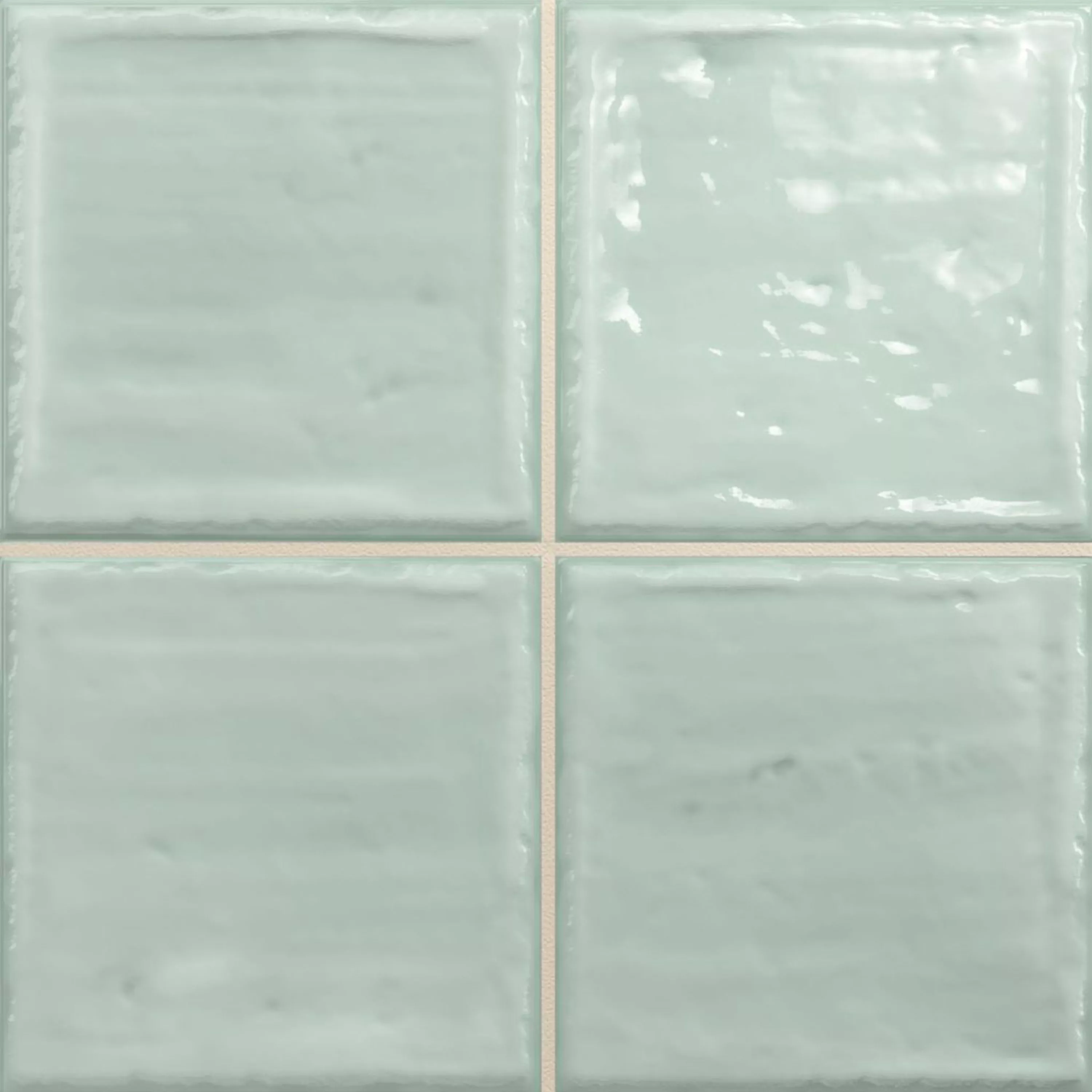 Wall Tiles Verbania Glossy Waved Cyan 20x20cm