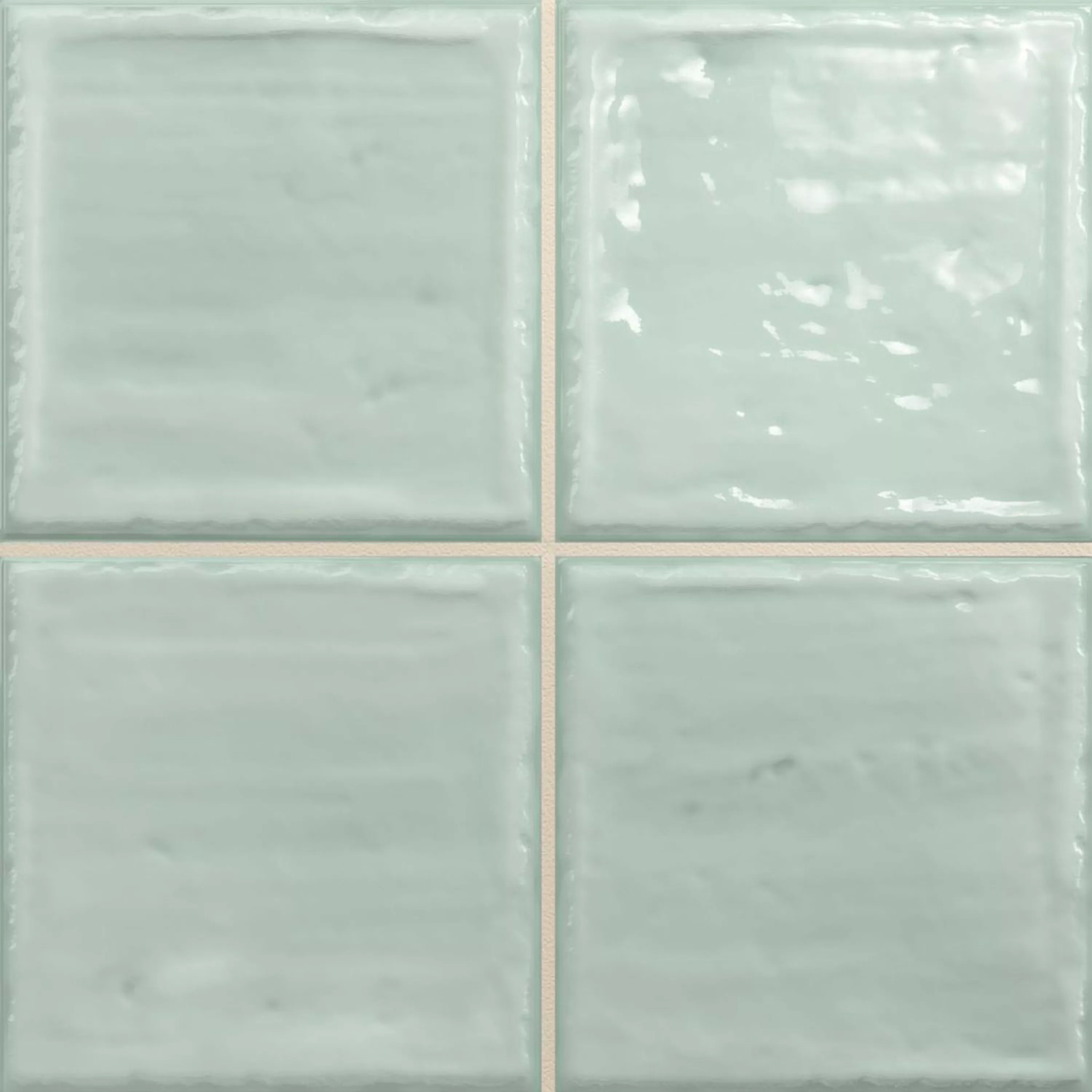 Carrelage Mural Verbania Brillant Ondulé Turquoise 20x20cm Carrelage Mural Verbania Brillant Ondulé Turquoise 20x20cm