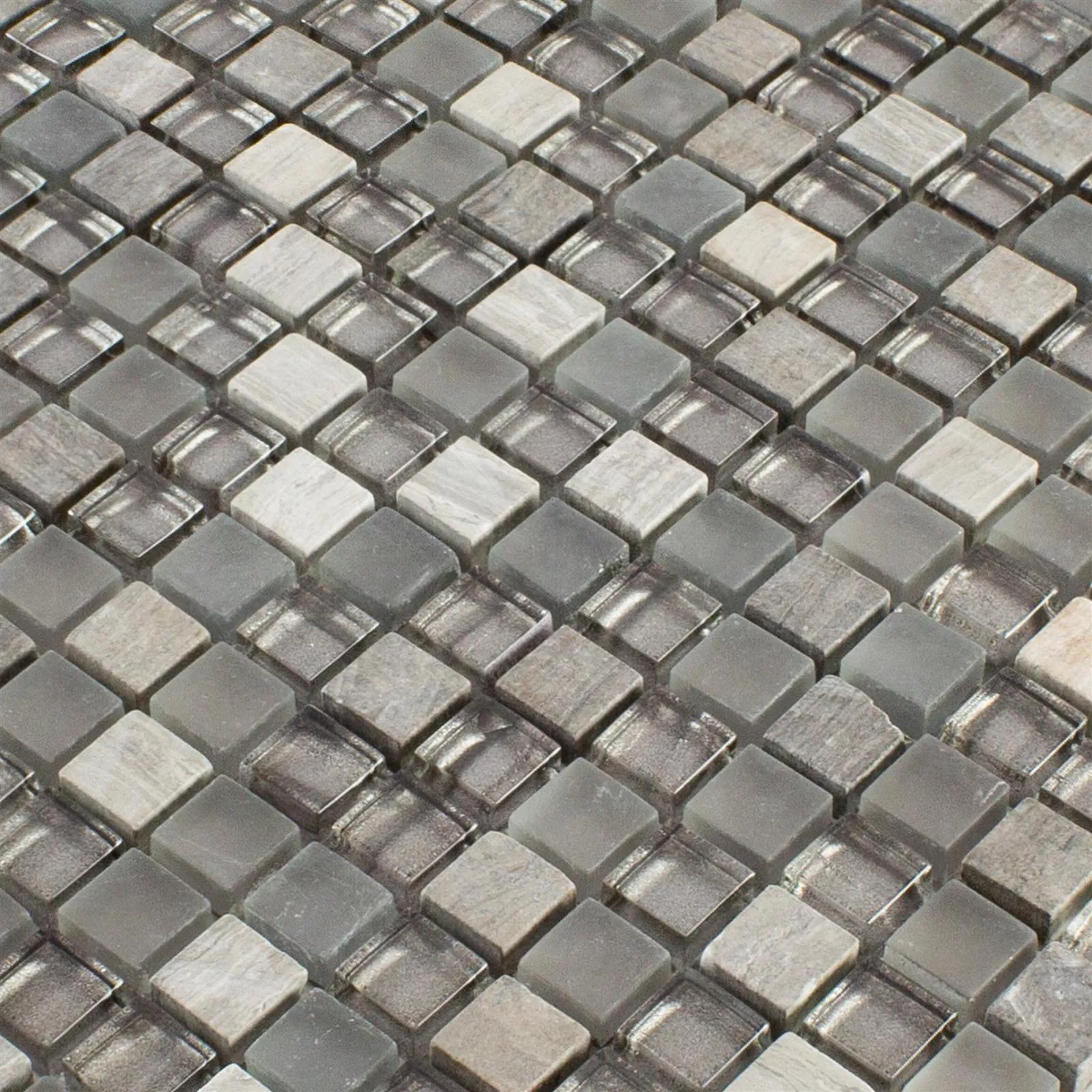 Mosaico de Pedra Natural de Vidro Azulejos Hayrabey Cinza
