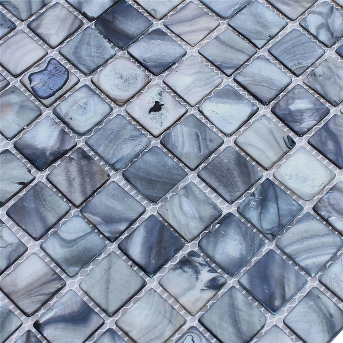 Padrão de Azulejo Mosaico Vidro Efeito Madrepérola Shell