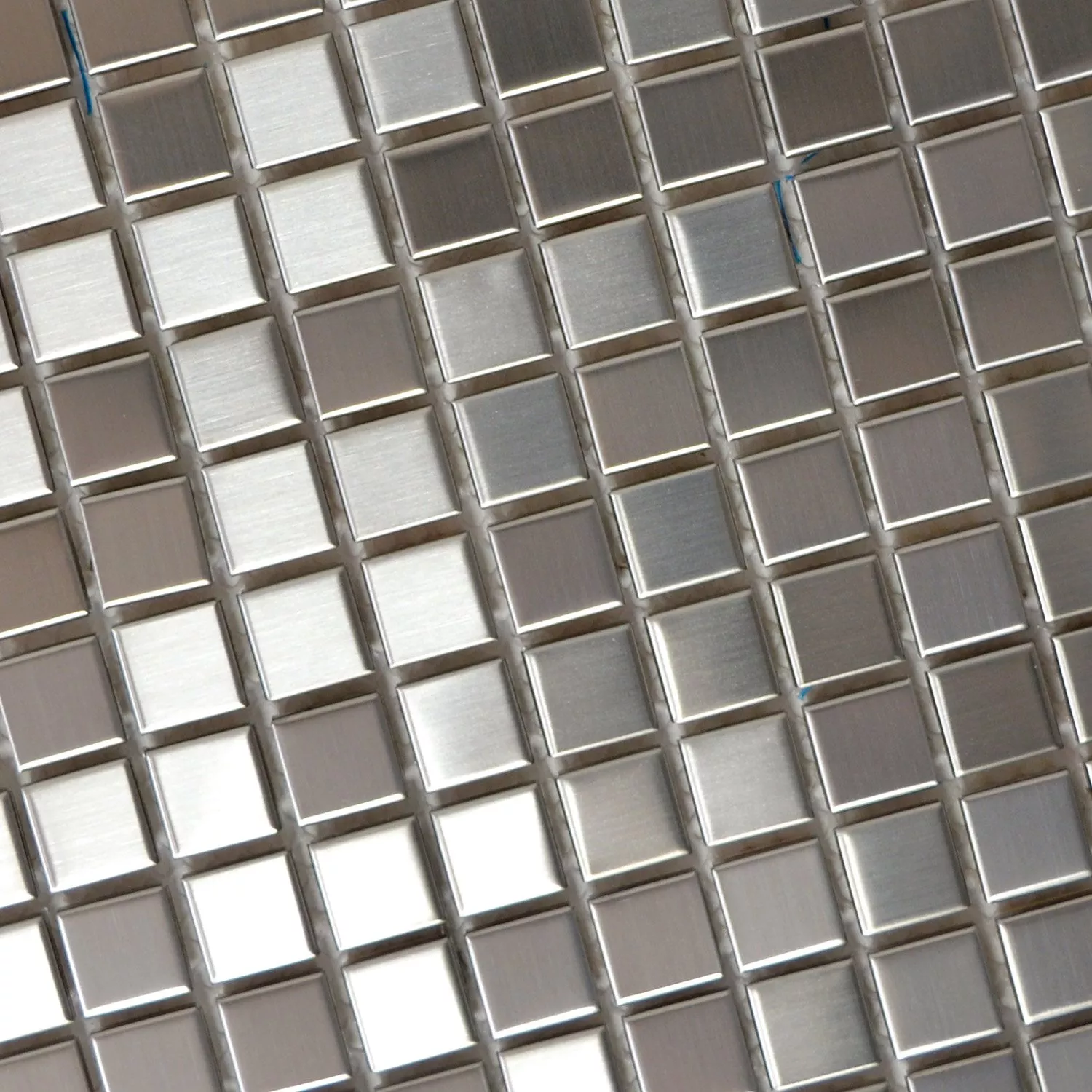 Vzorek Nerezová Ocel Mozaiková Dlaždice Magnet Kartáčovaný Čtverec 15
