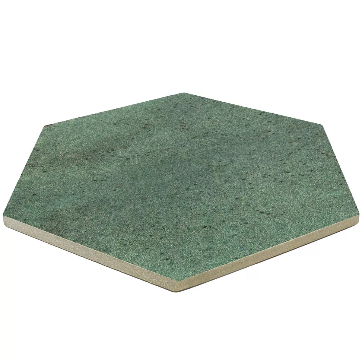 Model din Gresie Arosa Înghețată Hexagon Verde Smarald 17,3x15cm
