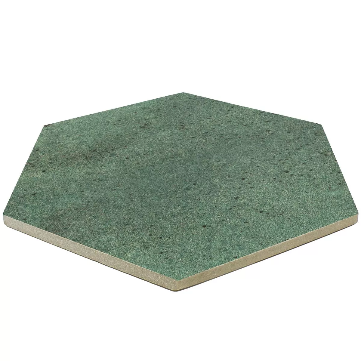 Campione Piastrelle Arosa Opaco Esagono Verde Smeraldo 17,3x15cm