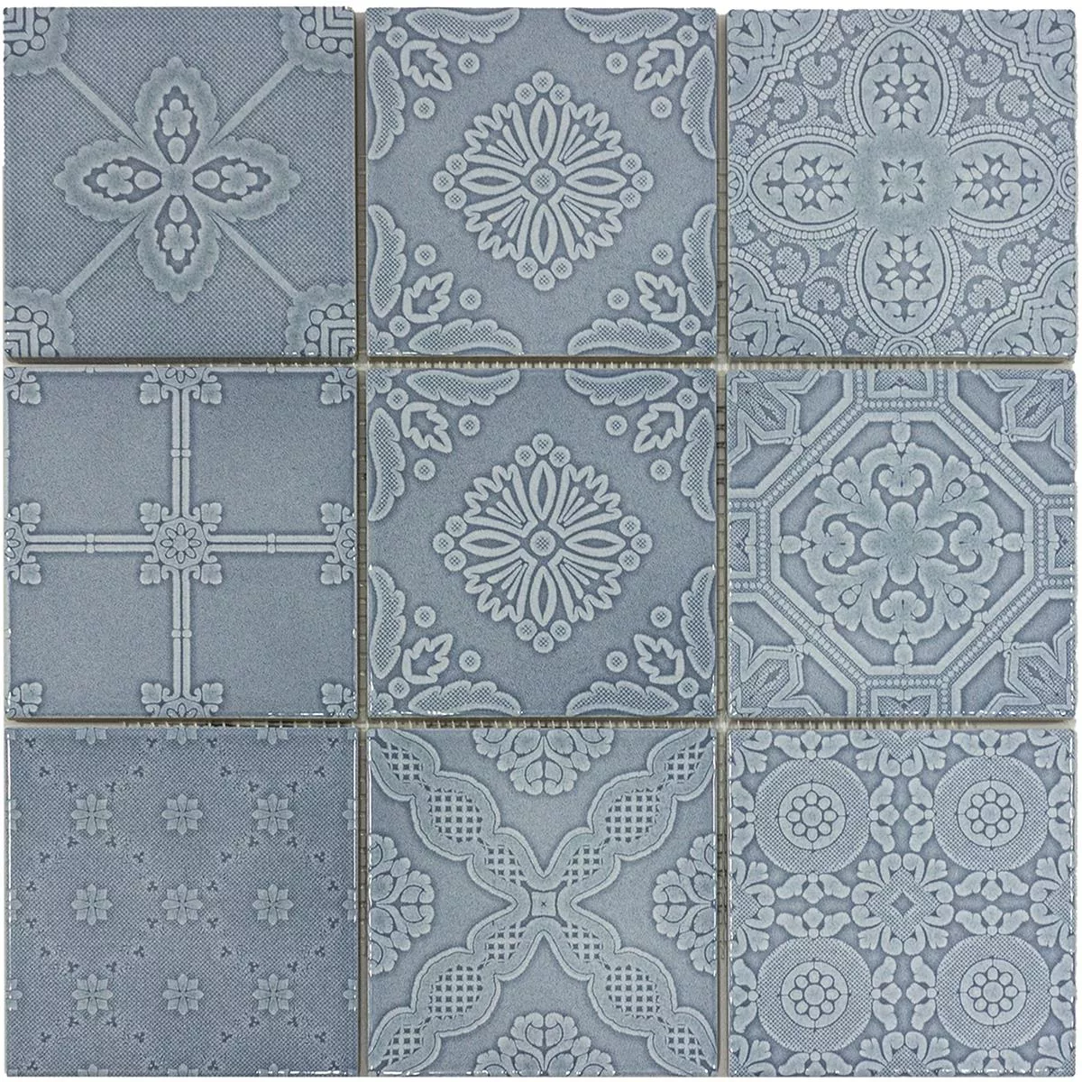 Ceramică Plăci De Mozaic Rivabella Relief Albastru