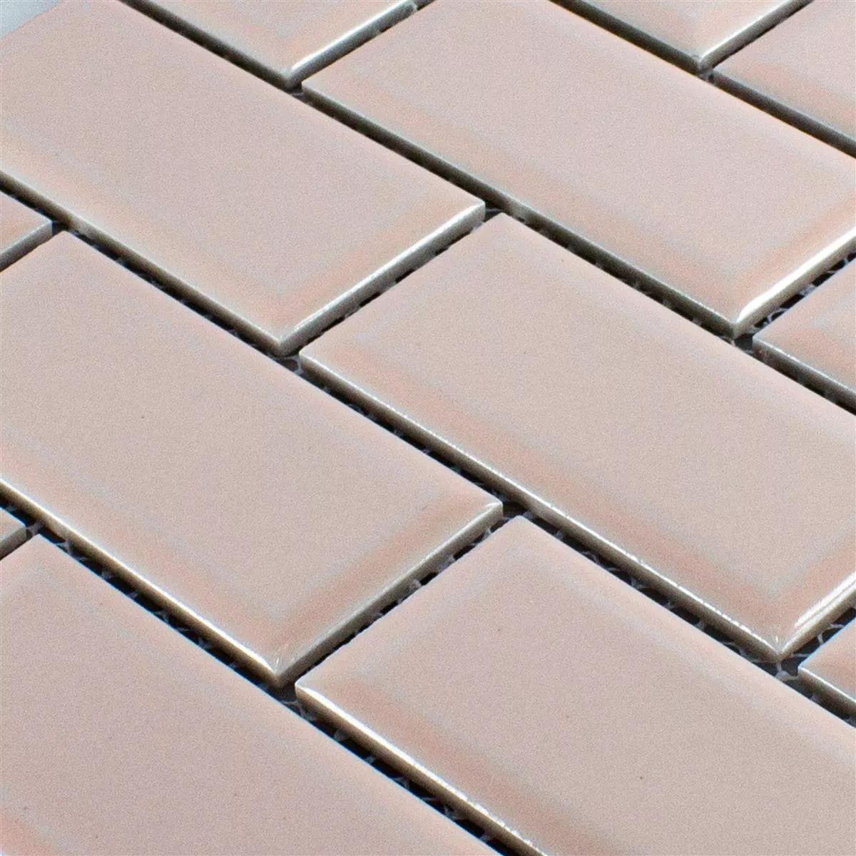 Sample Ceramic Mosaic Tiles StPauls Metro Facet Pink
