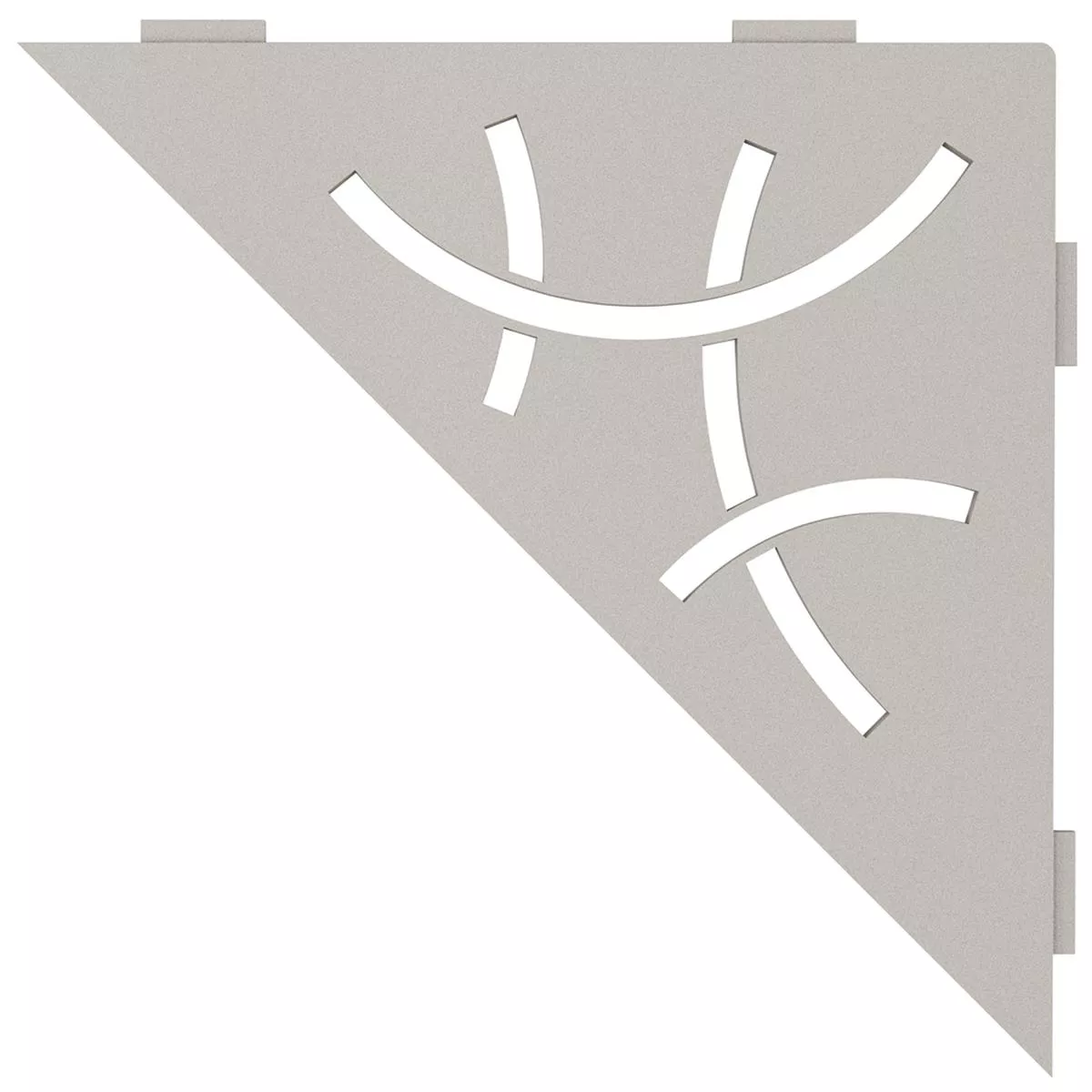Schlüter wall shelf triangle 21x21cm curve beige gray