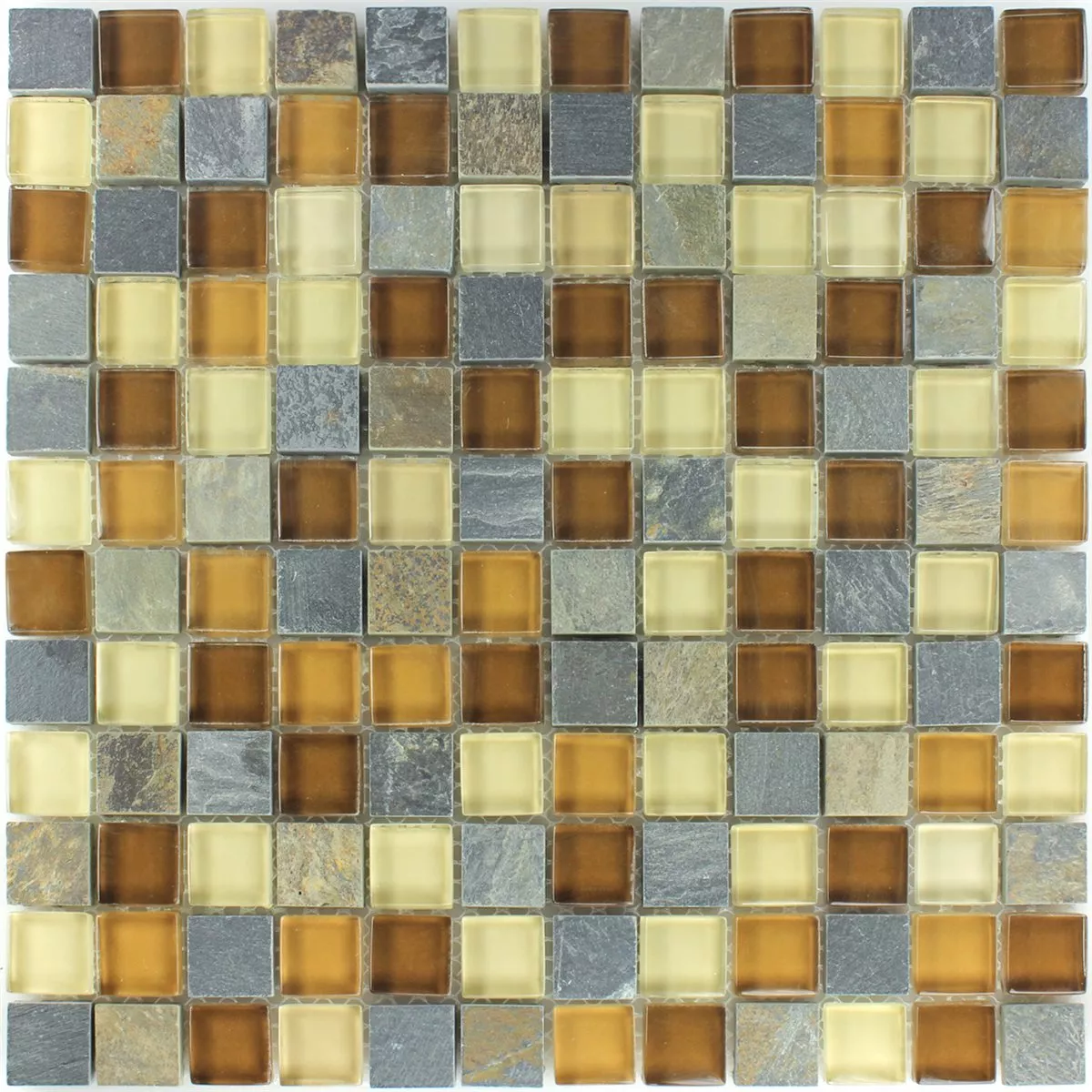 Mønster fra Mosaikkfliser Glass Naturstein Beige