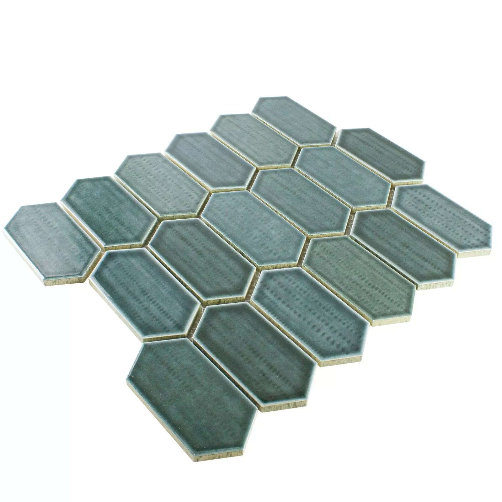 Model din Ceramică Plăci De Mozaic McCook Hexagon Lung Albastru Gri