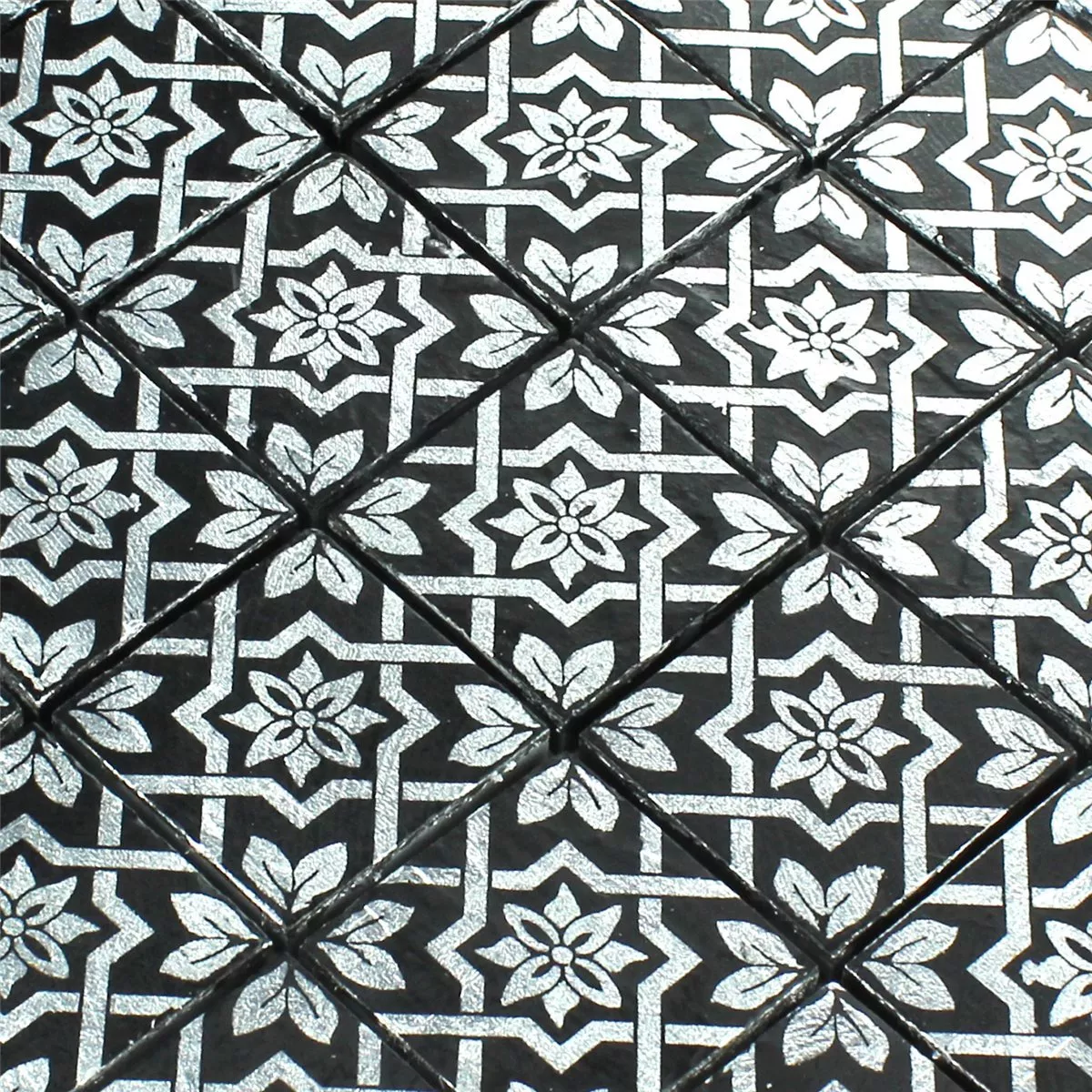 Slate Porcelain Stoneware Mosaic Tiles Platin Black