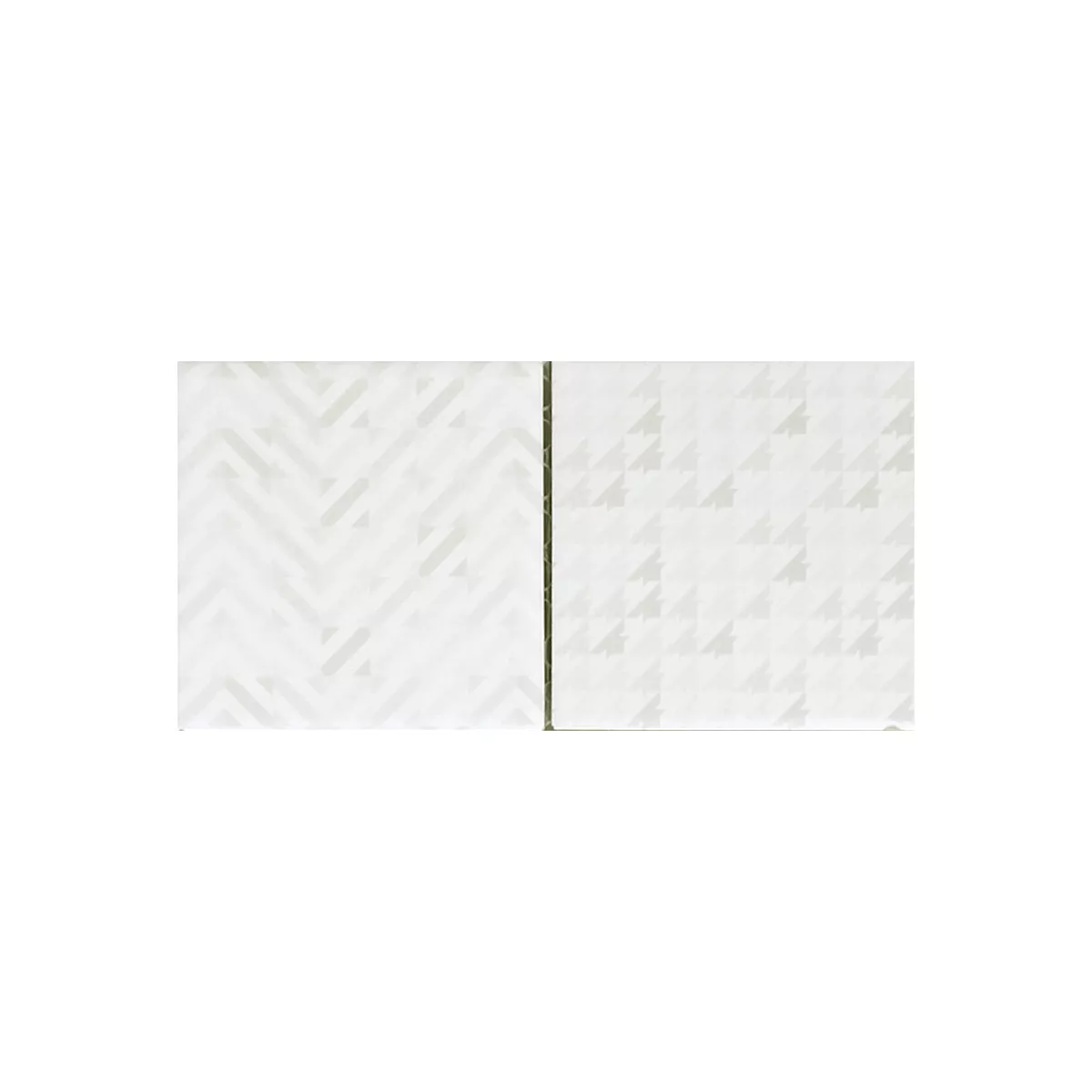 Campione Mosaico Ceramica Cemento Ottica Geo Bianco