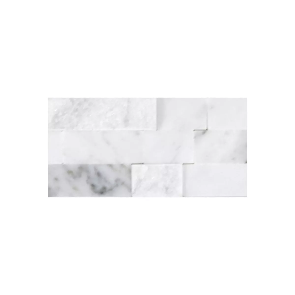 Muster von Naturstein Marmor Mosaikfliesen Johannesburg Carrara Weiß
