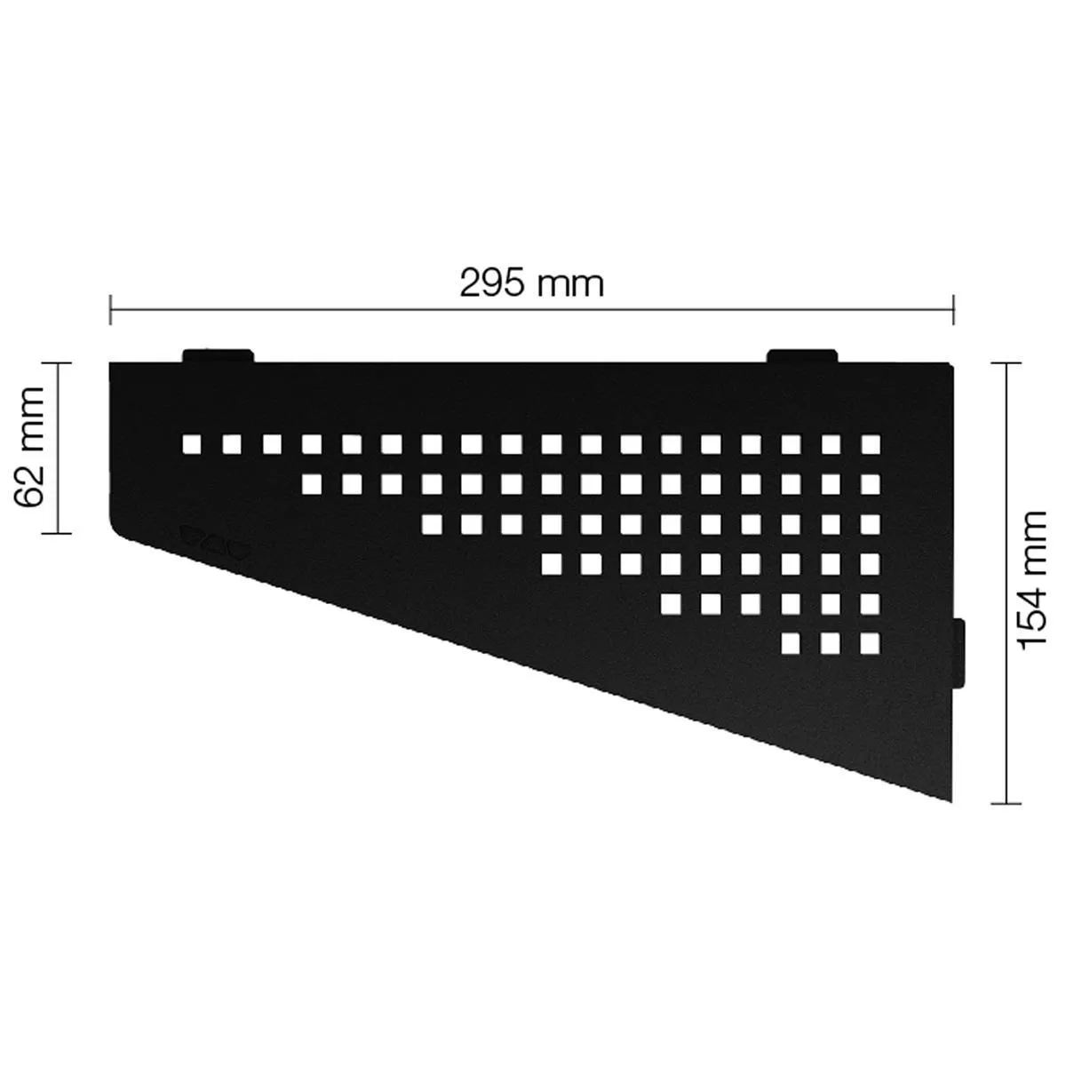Wandplank doucheplank Schlüter vierkant 15,4x29,5cm Vierkant Grafiet