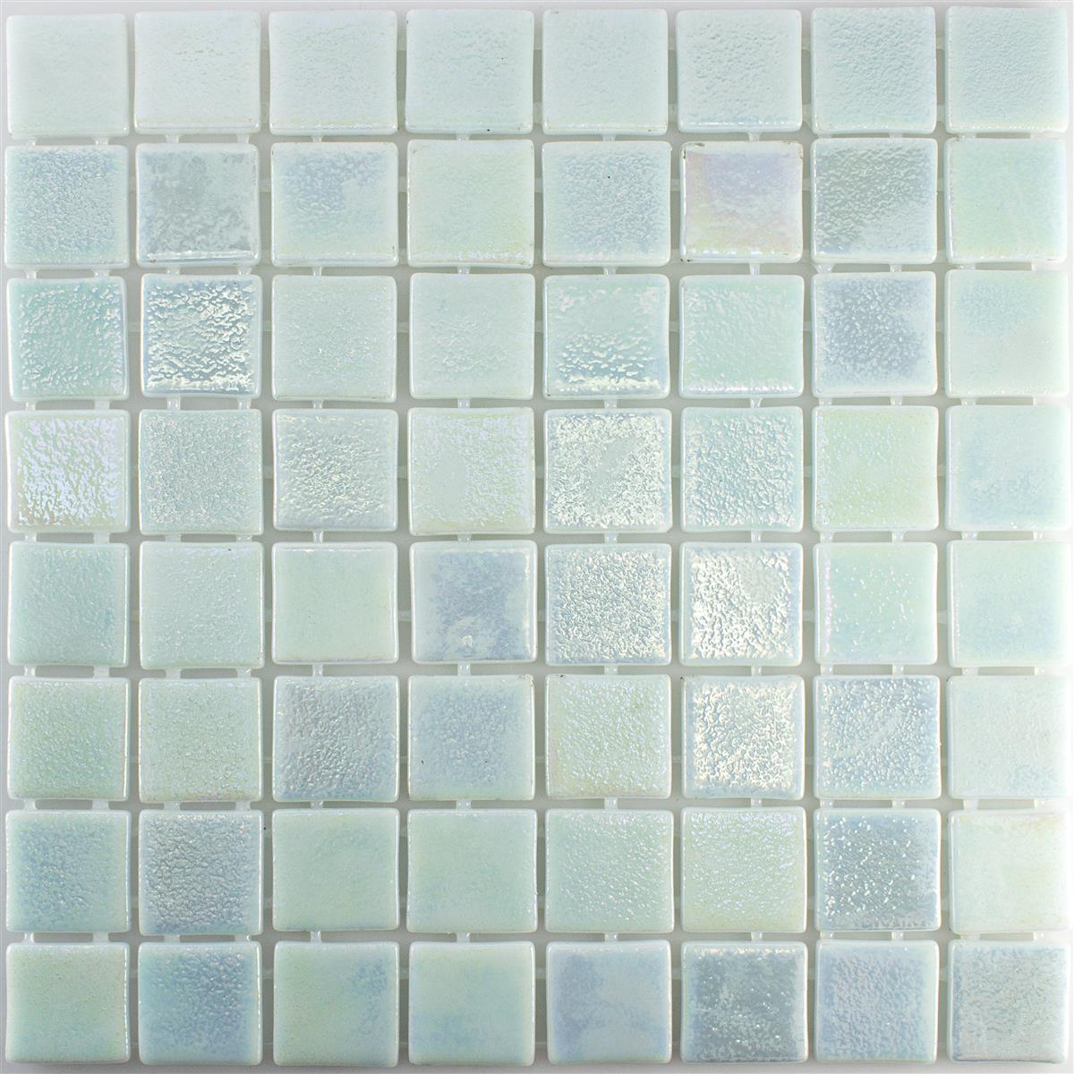 Glass Swimming Pool Mosaic McNeal Blanc 38