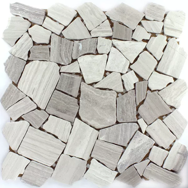 Mosaic Tiles Broken Marble Caramel Beige