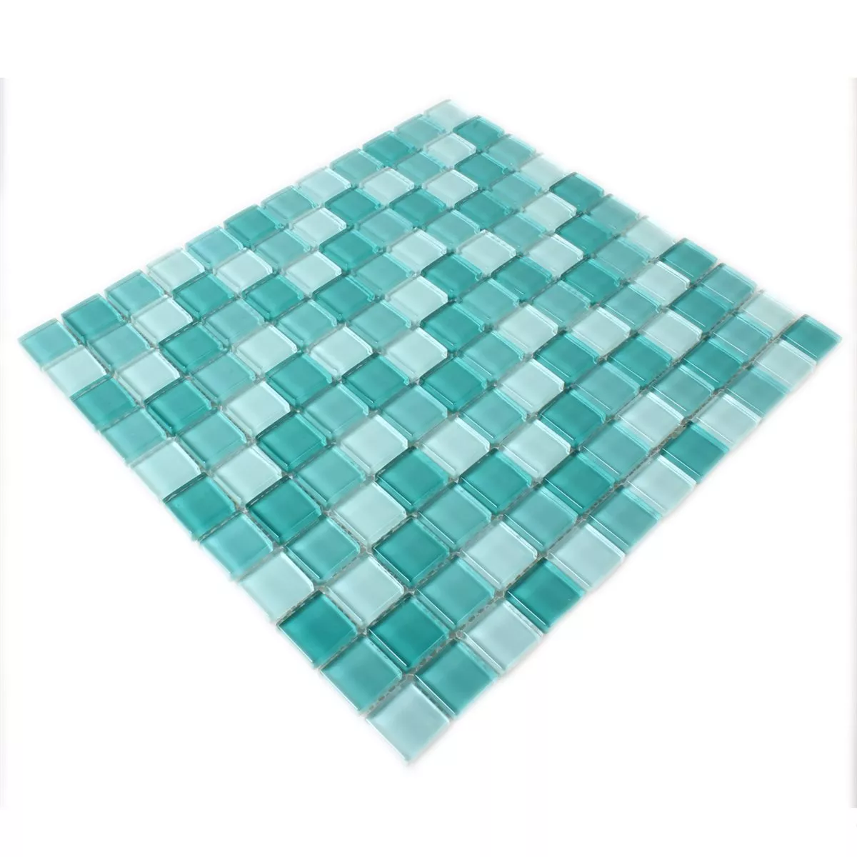 Skleněná Mozaika Dlaždice Zelená Mix 25x25x8mm