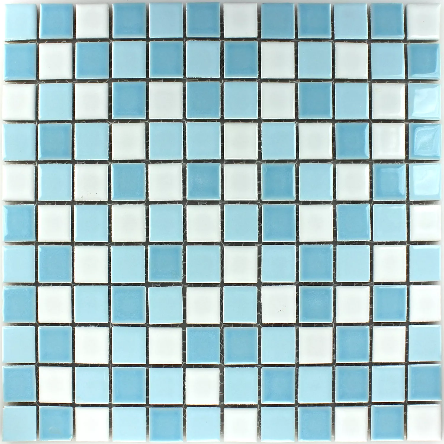 Mozaika Ceramika Bodaway Niebieski Biały 25x25x5mm