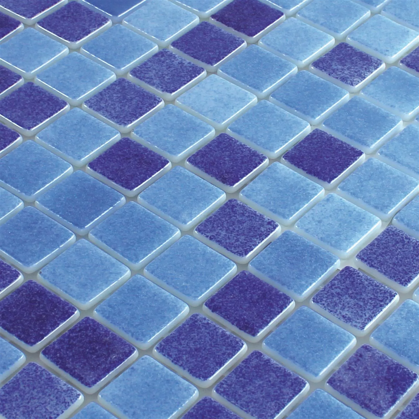 Verre Piscine Mosaïque Lagune R11C Bleu Mix