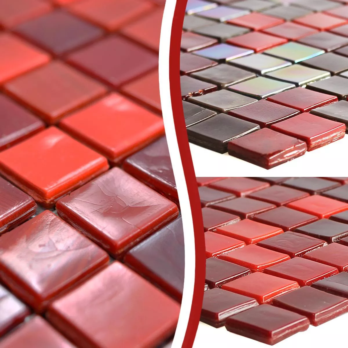Glass Mosaictiles Rexford Nacre Effect