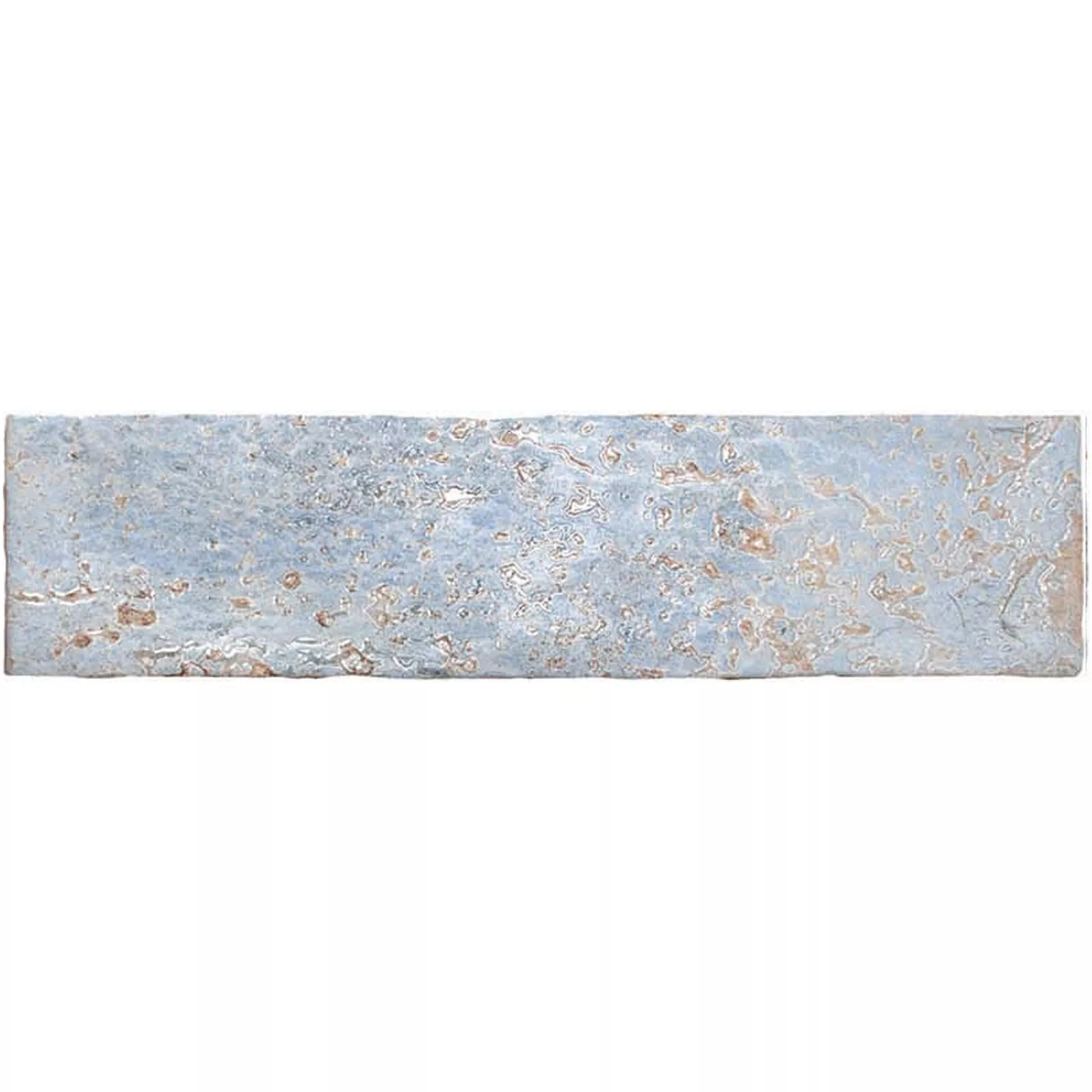 Wilhelmsburg Corrugado Azul Claro Brillante 7,5x30 cm
