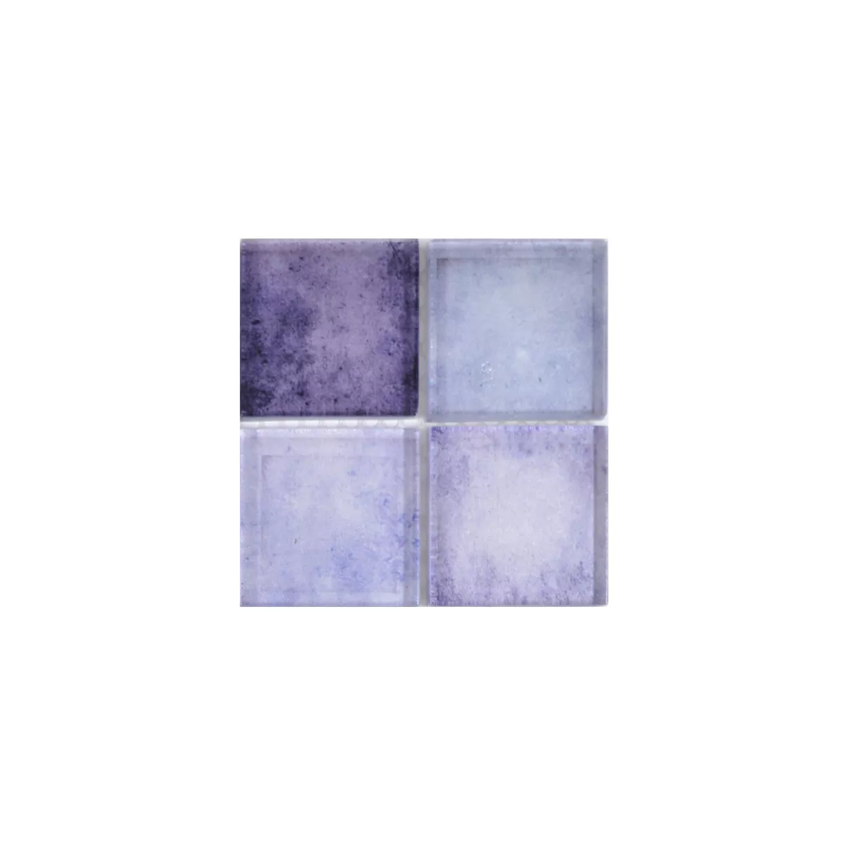 Sample Glass Mosaic Tiles Clementine Blue
