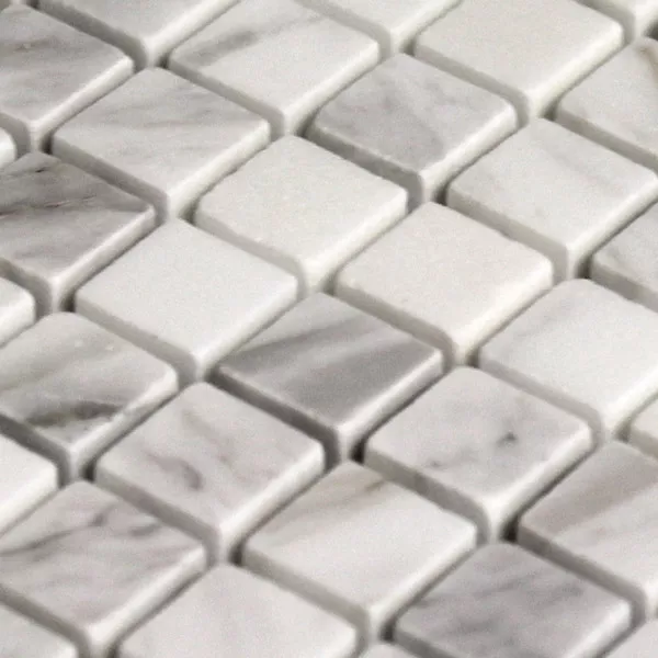 Mozaikové Dlaždice Mramor 15x15x8mm Bílé Leštěné