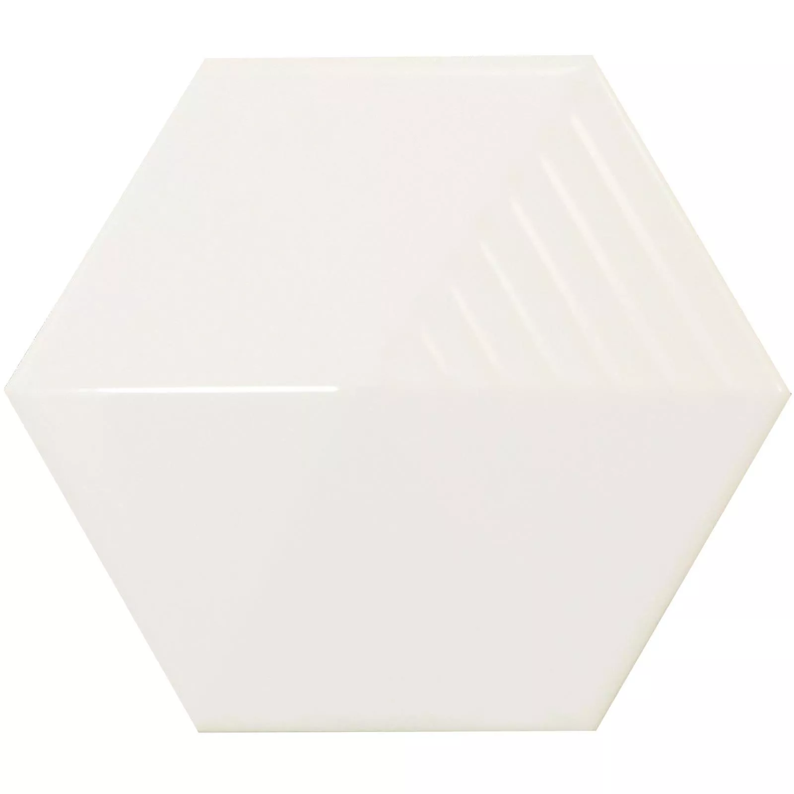 Fali Csempe Rockford 3D Hatszög 12,4x10,7cm Fehér