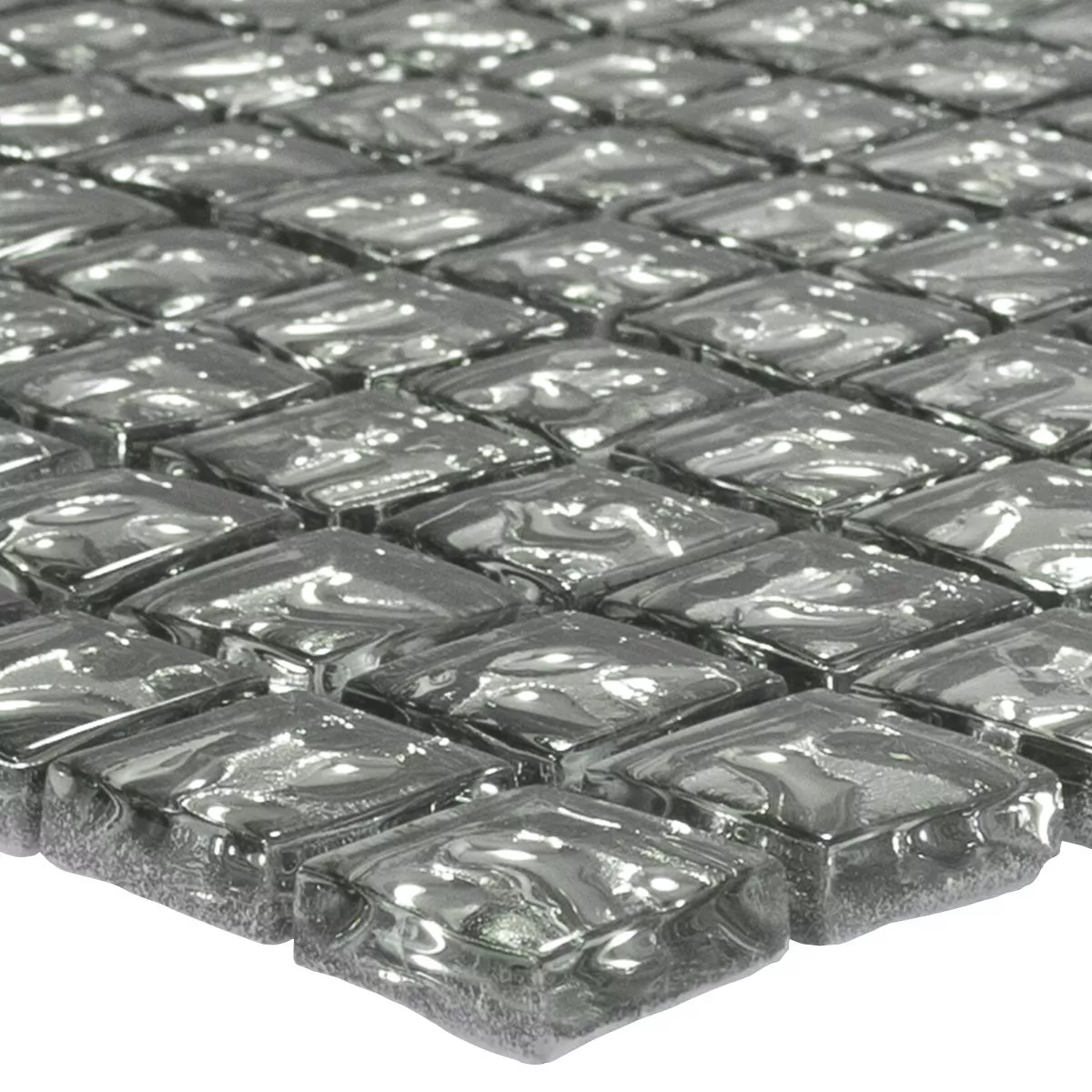 Glass Mosaic Tiles Aquatic Silver