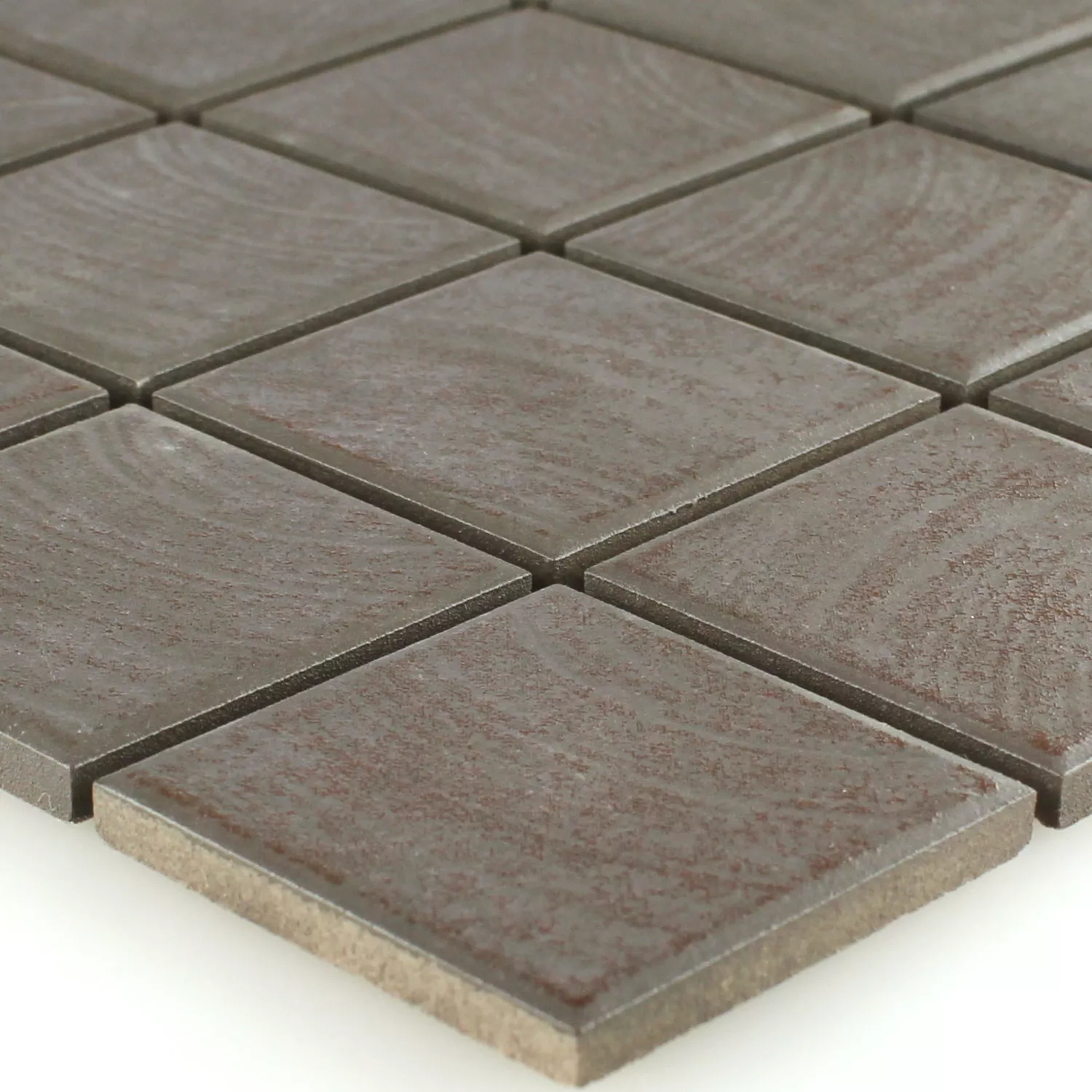 Sample Mosaic Tiles Ceramic Non Slip Brown Structured