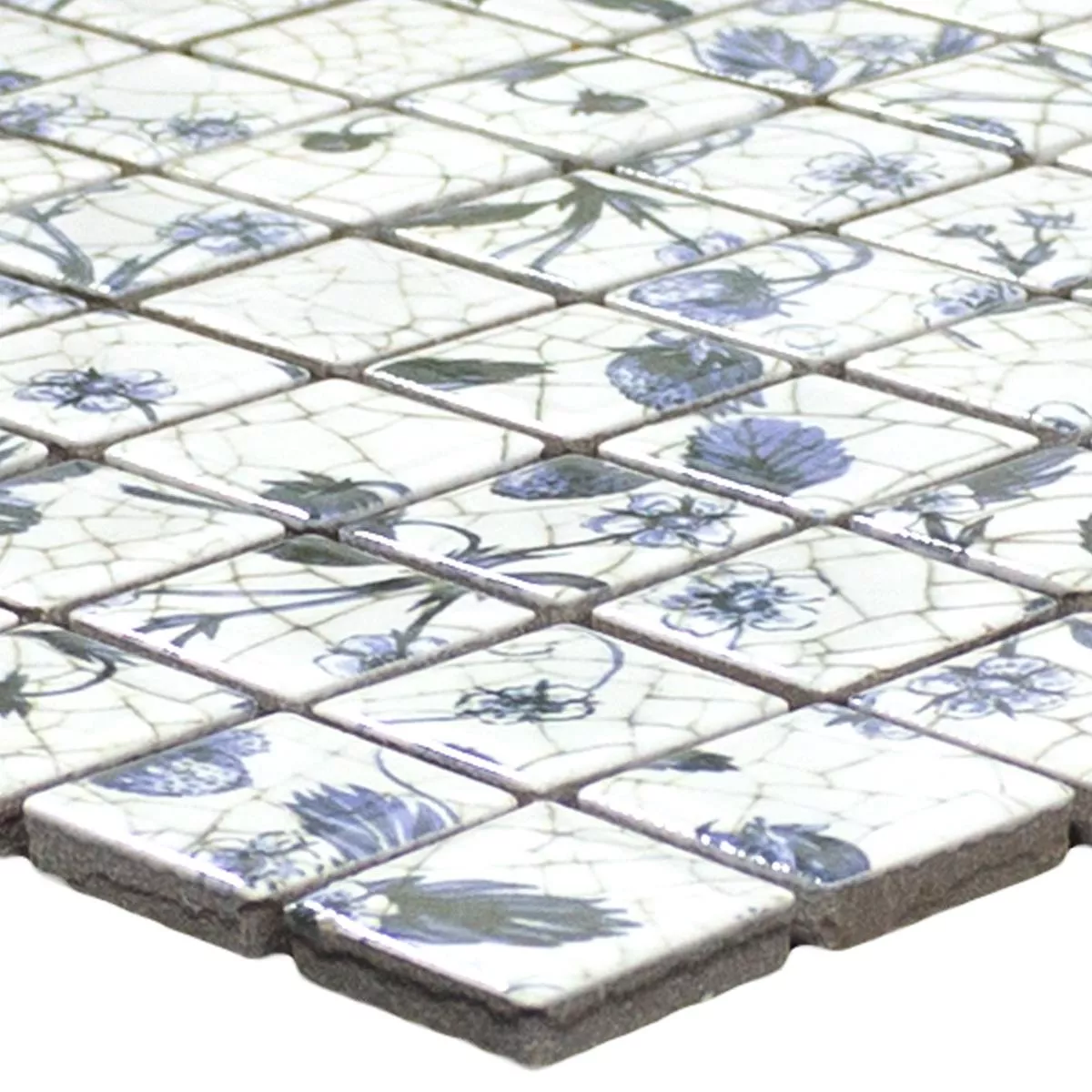 Fazekasság Mozaik Csempe Isabella Fehér Kék