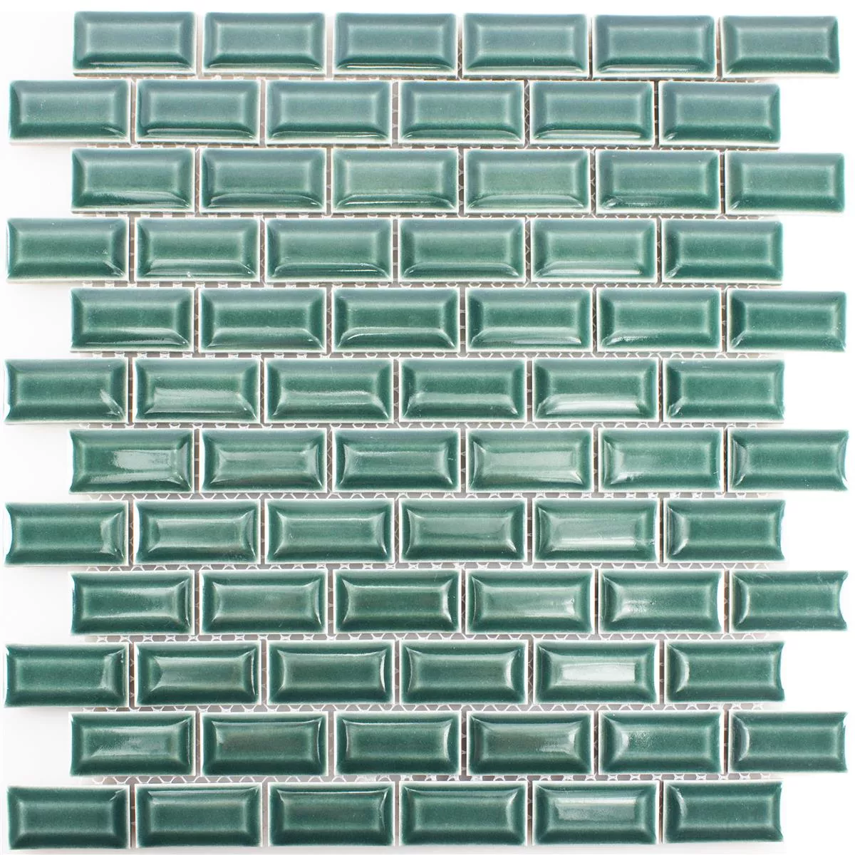 Próbka Mozaika Ceramiczna Płytki Organica Metro Zielony