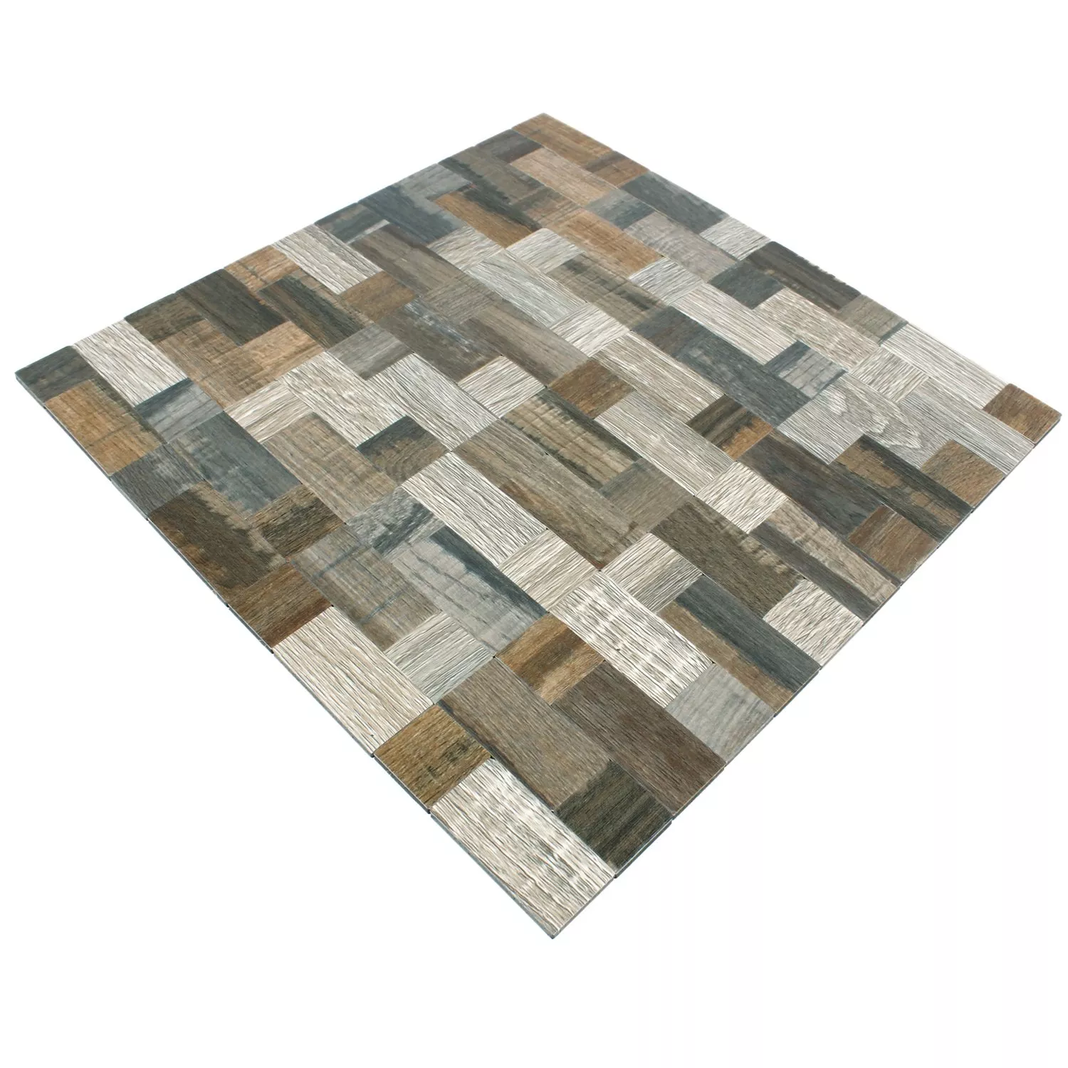 Sample Mosaic Tiles Wood Optic Metal Self Adhesive Morelia Kombi