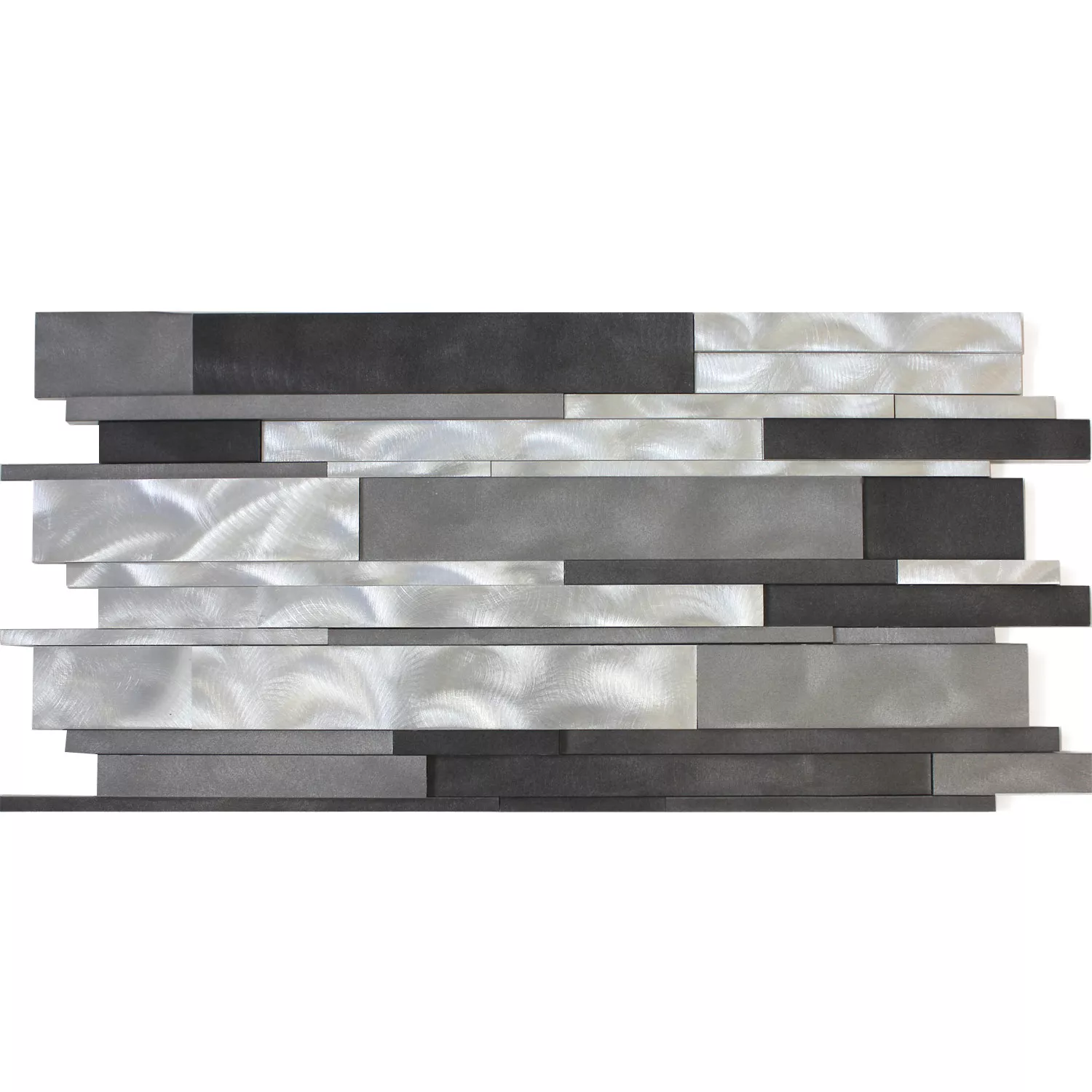 Mozaik Csempe Alumínium Talara Fekete Ezüst 300x600mm