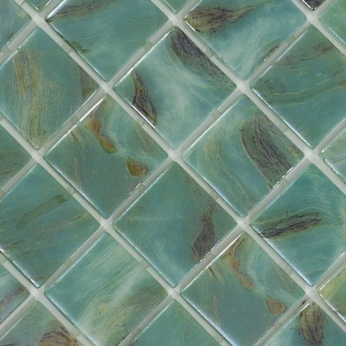 Glas Swimmingpool Mosaik Alassio Turkis 38