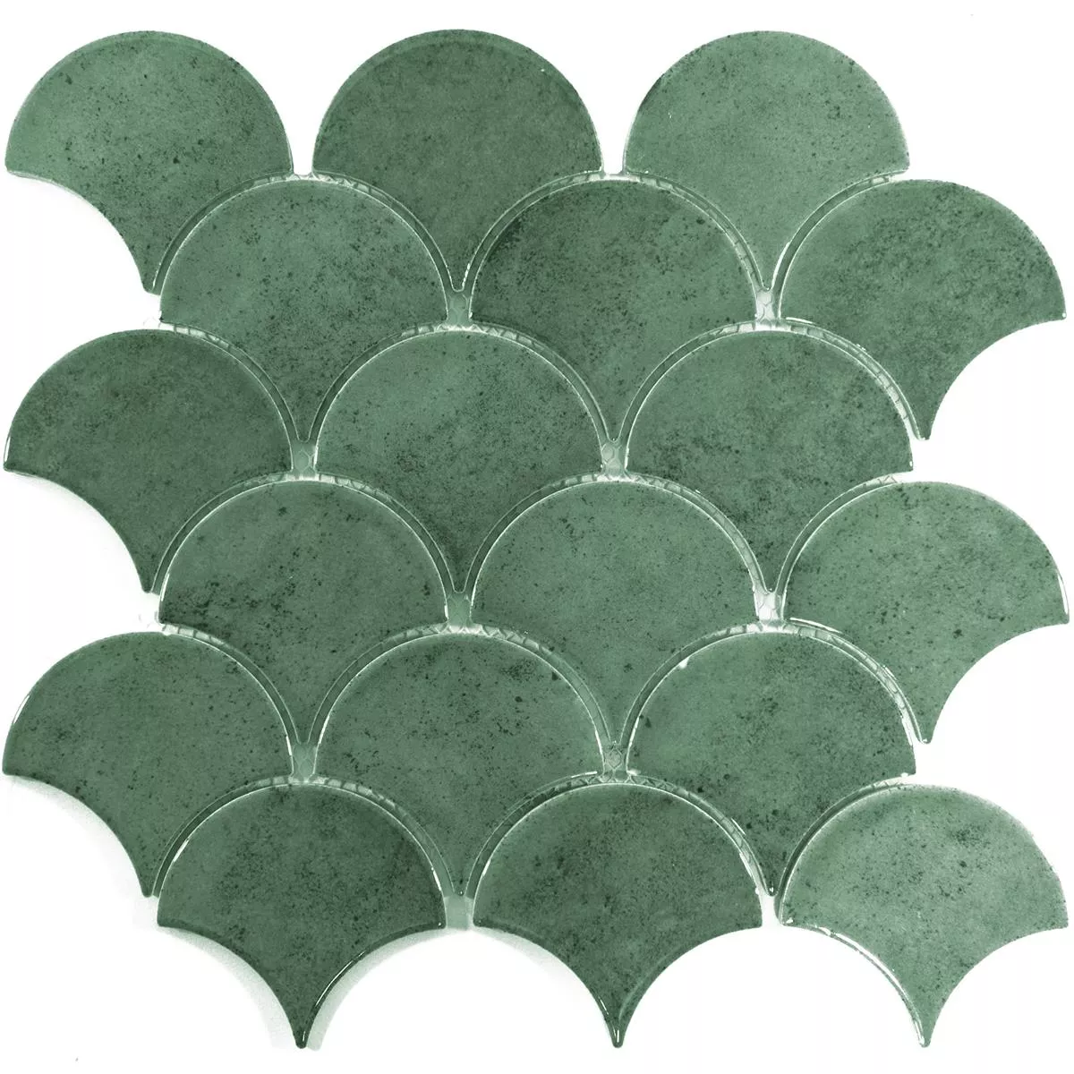 Ceramică Plăci De Mozaic Eldertown Fächer Verde Inchis