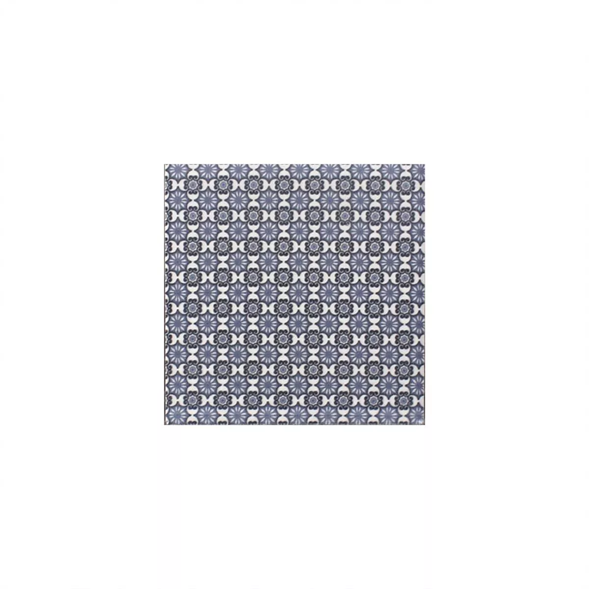 Πρότυπο από Kεραμικά Ψηφιδωτά Πλακάκια Daymion Ρετρό Oπτικά Μπλε Kαφέ 