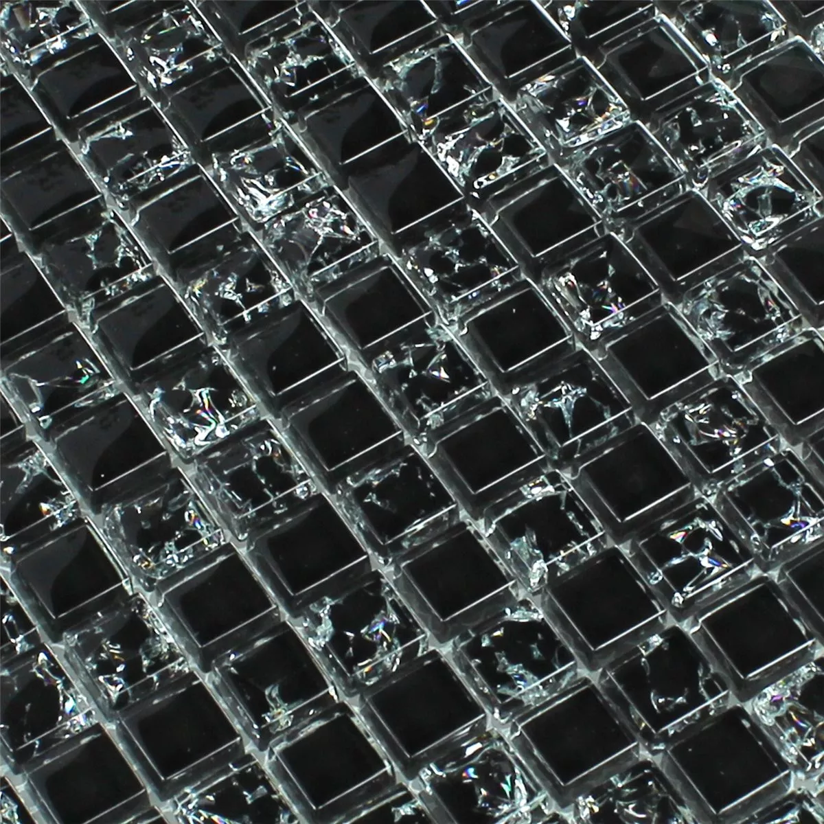 Mønster fra Glass Mosaikk Tokio Svart Effekt