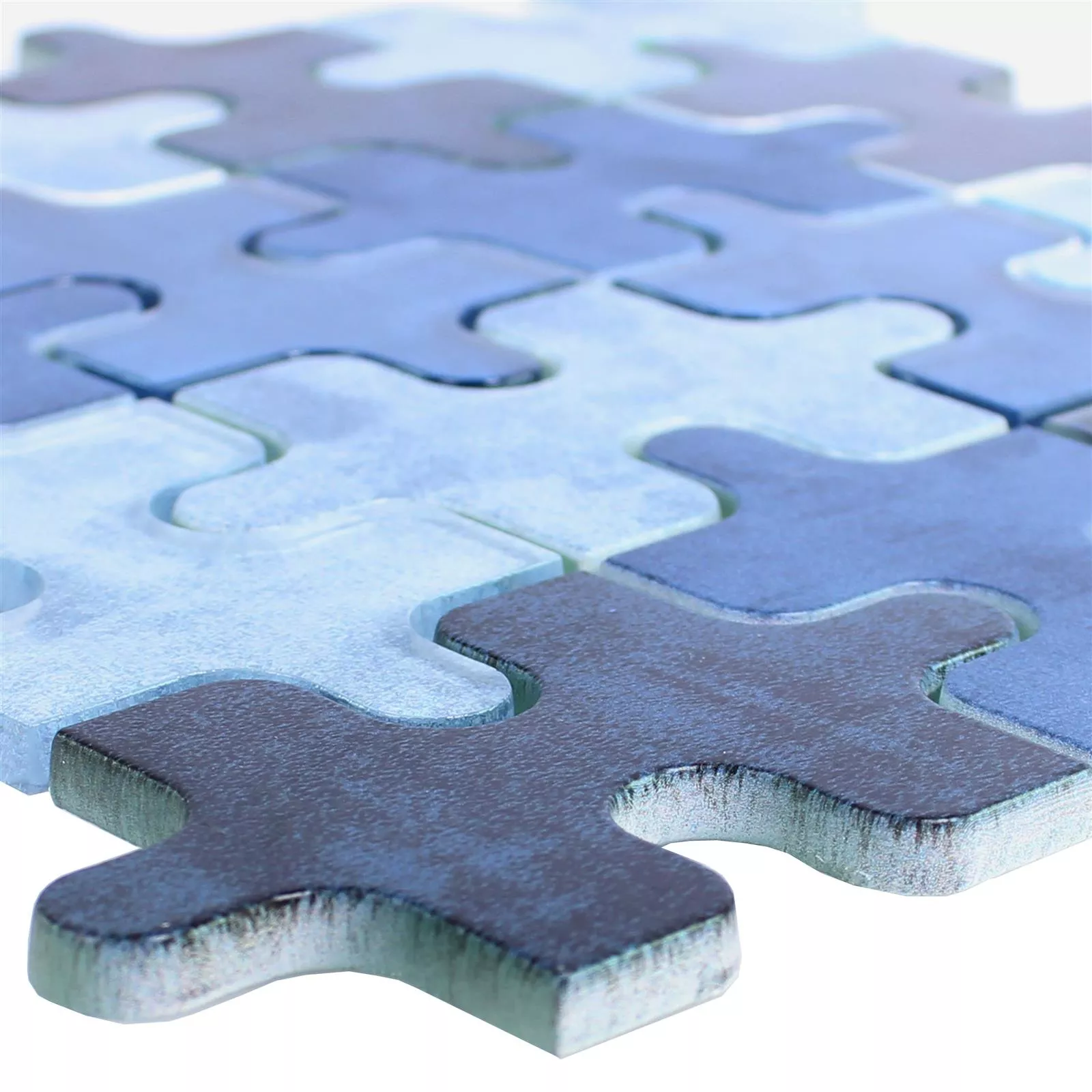 Mozaic De Sticlă Gresie Puzzle Albastru