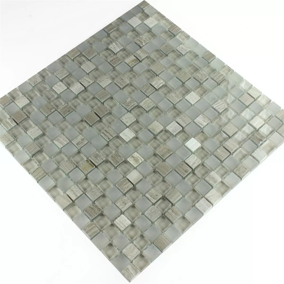 Azulejo Mosaico Vidro Mármore Burlywood 15x15x8mm