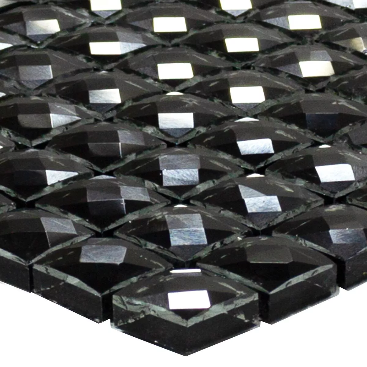 Glass Mosaic Tiles Black Diamond