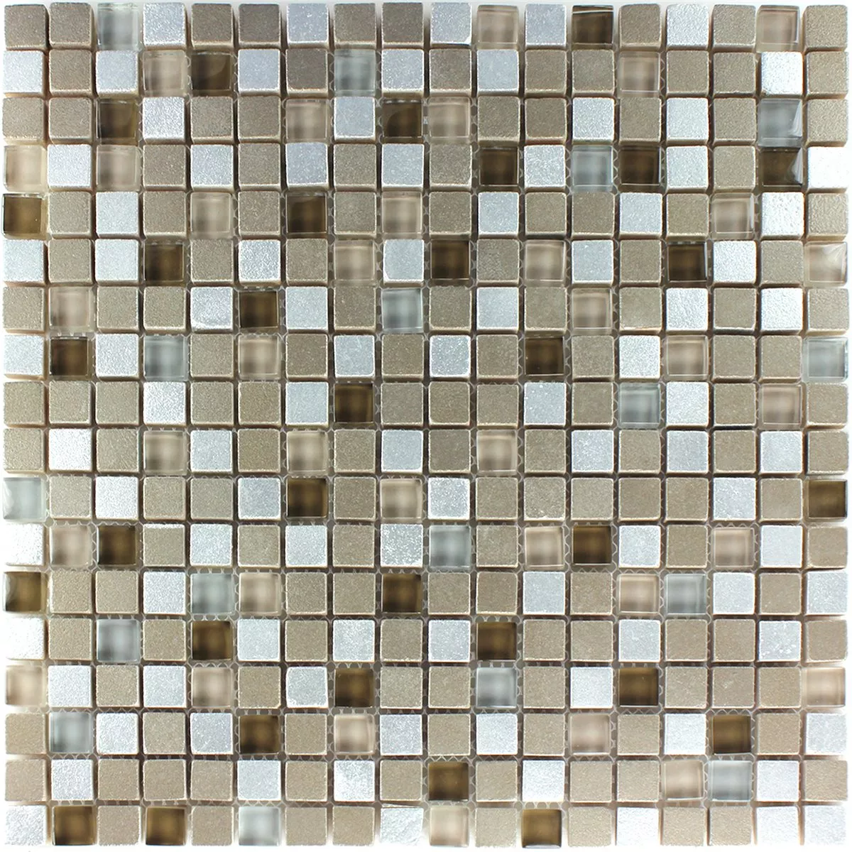 Muster von Mosaikfliesen Glas Naturstein Coffee Mix