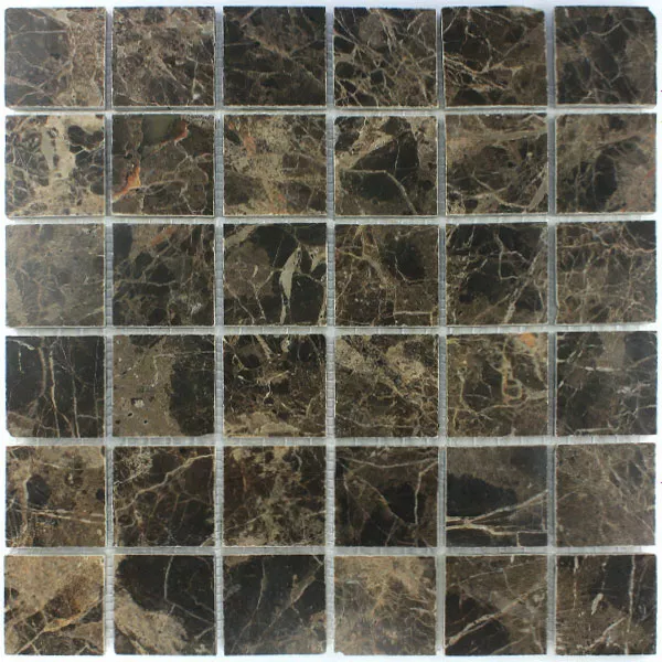 Mosaic Tiles Marble Brown Polished 48x48x7,5mm