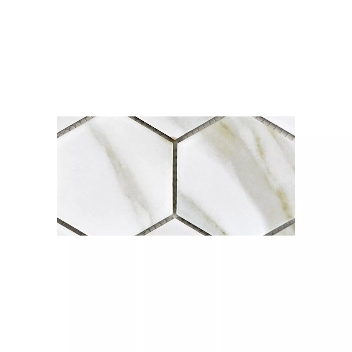 Sample Ceramic Mosaic Tiles Zorro Calacatta Hexagon 