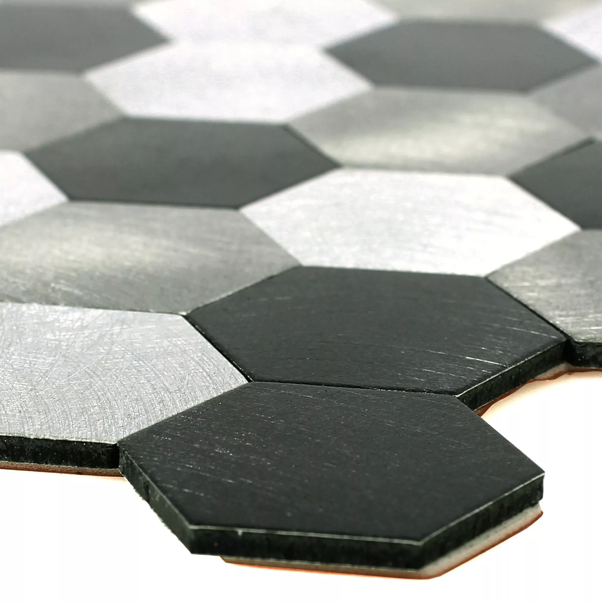 Mosaic Tiles Self Adhesive Tanana Black Grey