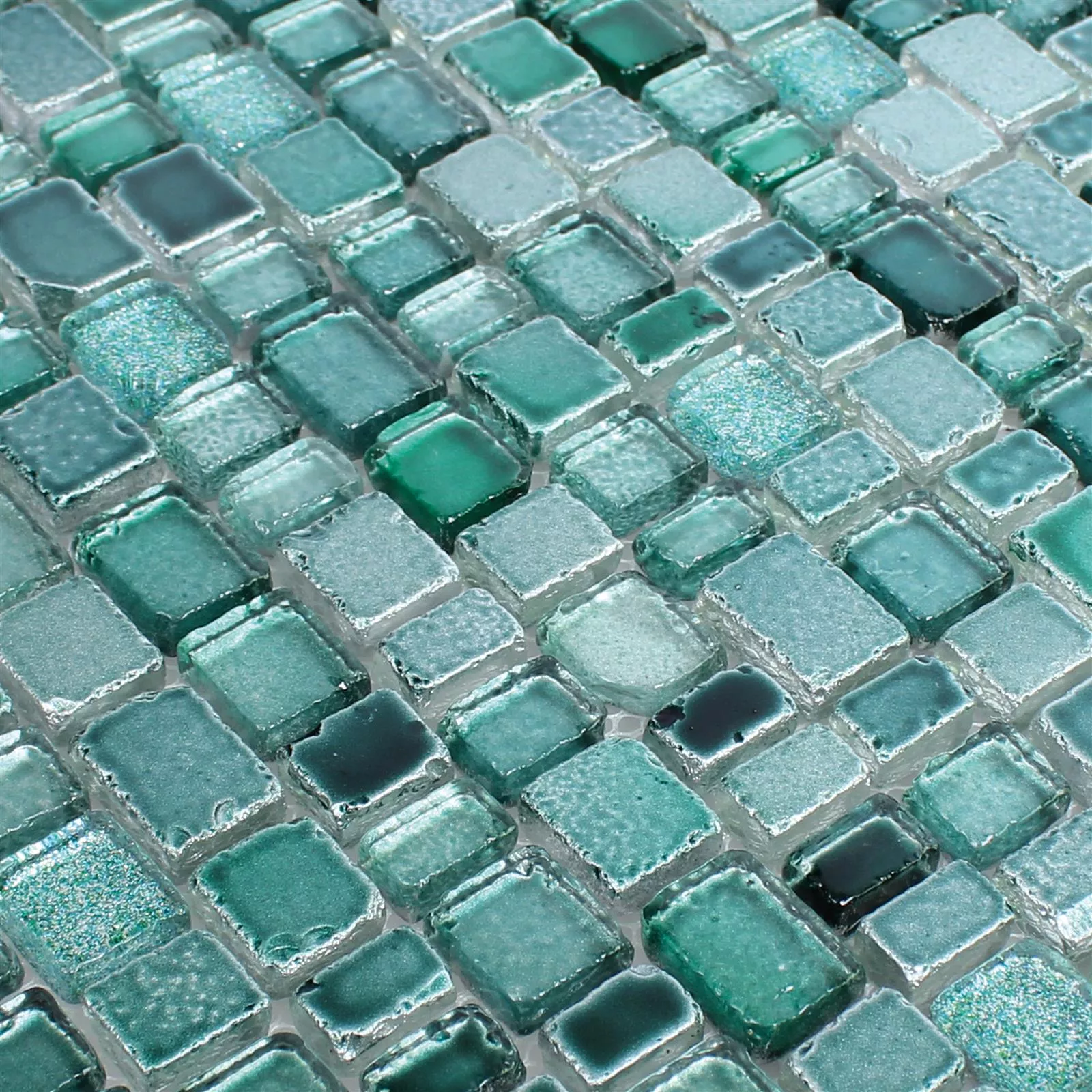 Padrão de Azulejo Mosaico Vidro Roxy Verde