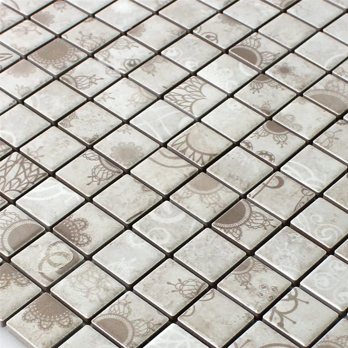 Mosaic Tiles Ceramic Laceo Grey