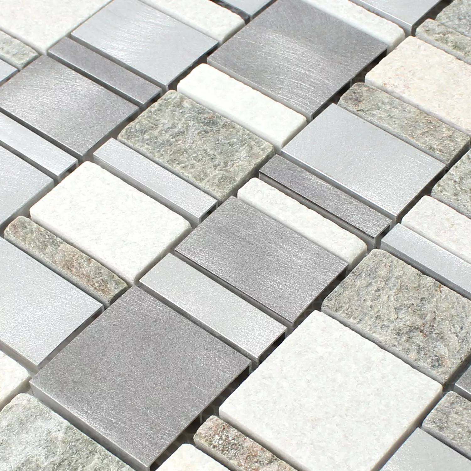 Mosaic Tiles Natural Stone Metal Mix