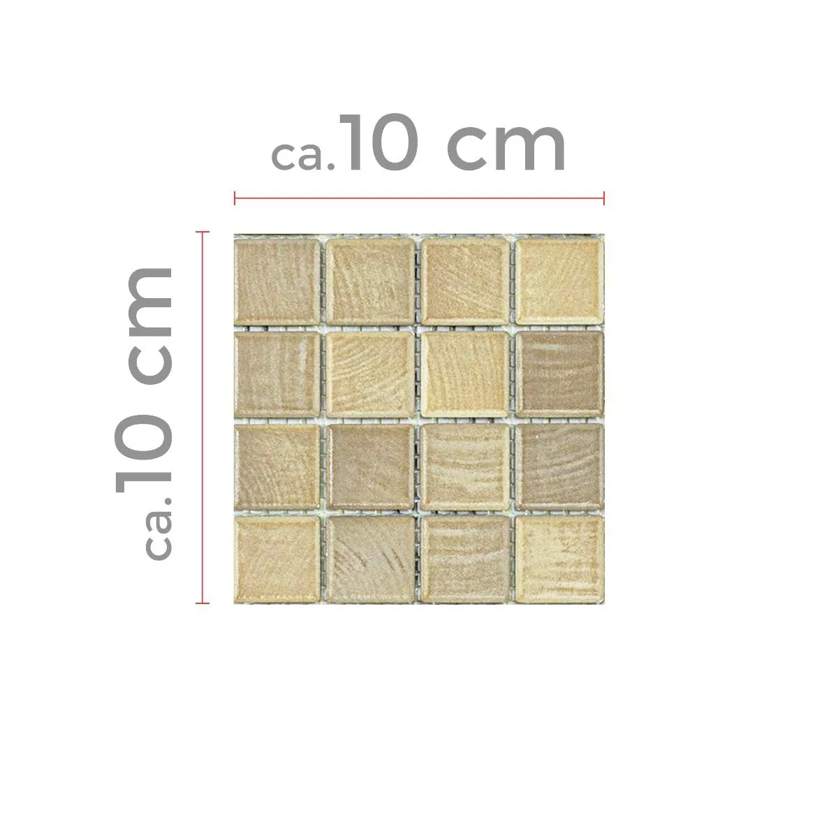 Échantillon Céramique Mosaïque Carrelage Luminara Imitation Bois Brun Clair